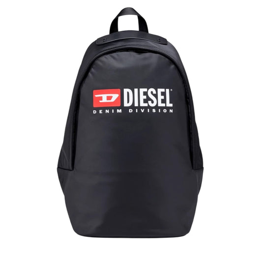 Black - Front - Diesel Rinke Logo Denim Backpack