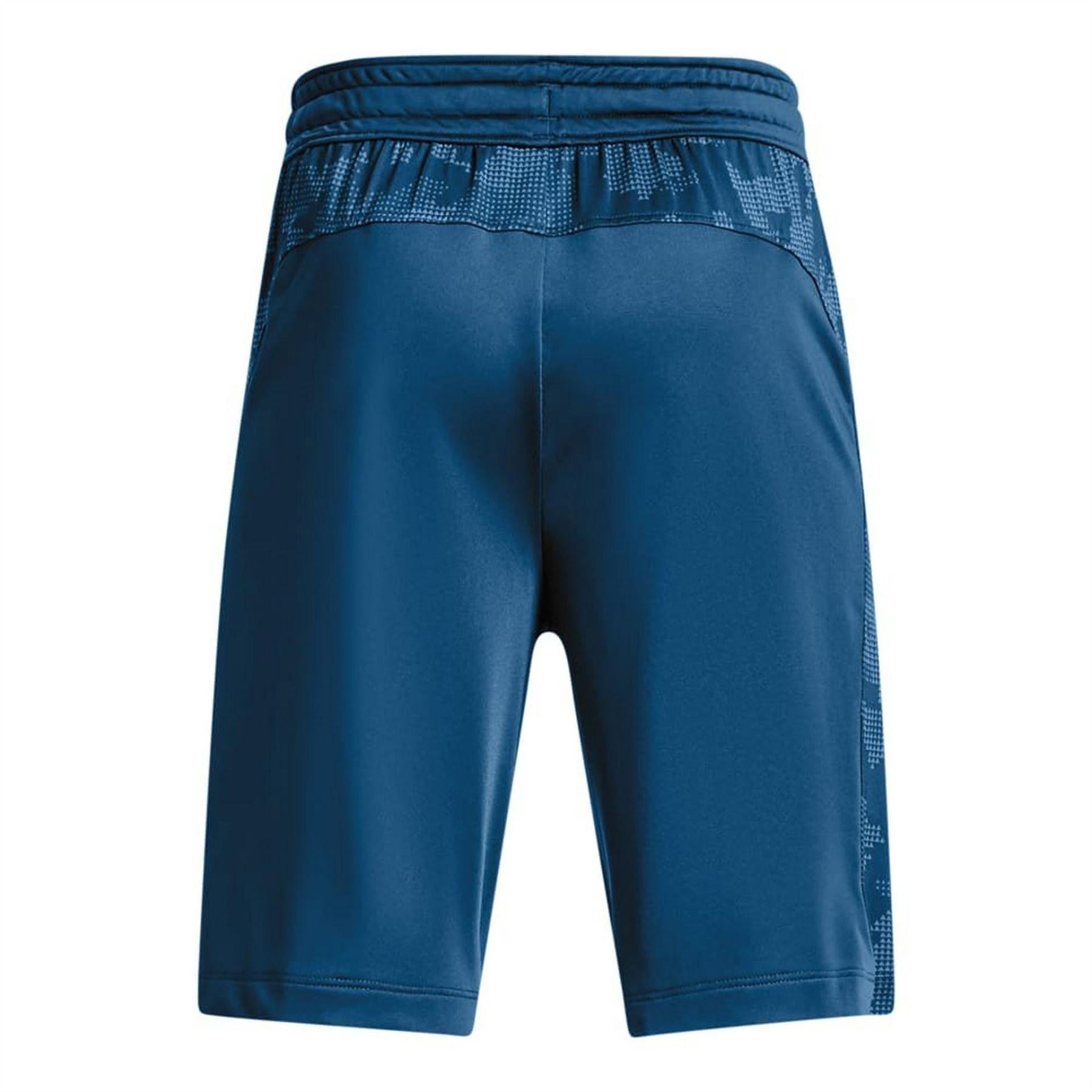 Blue - Back - Under Armour Boys Logo Shorts