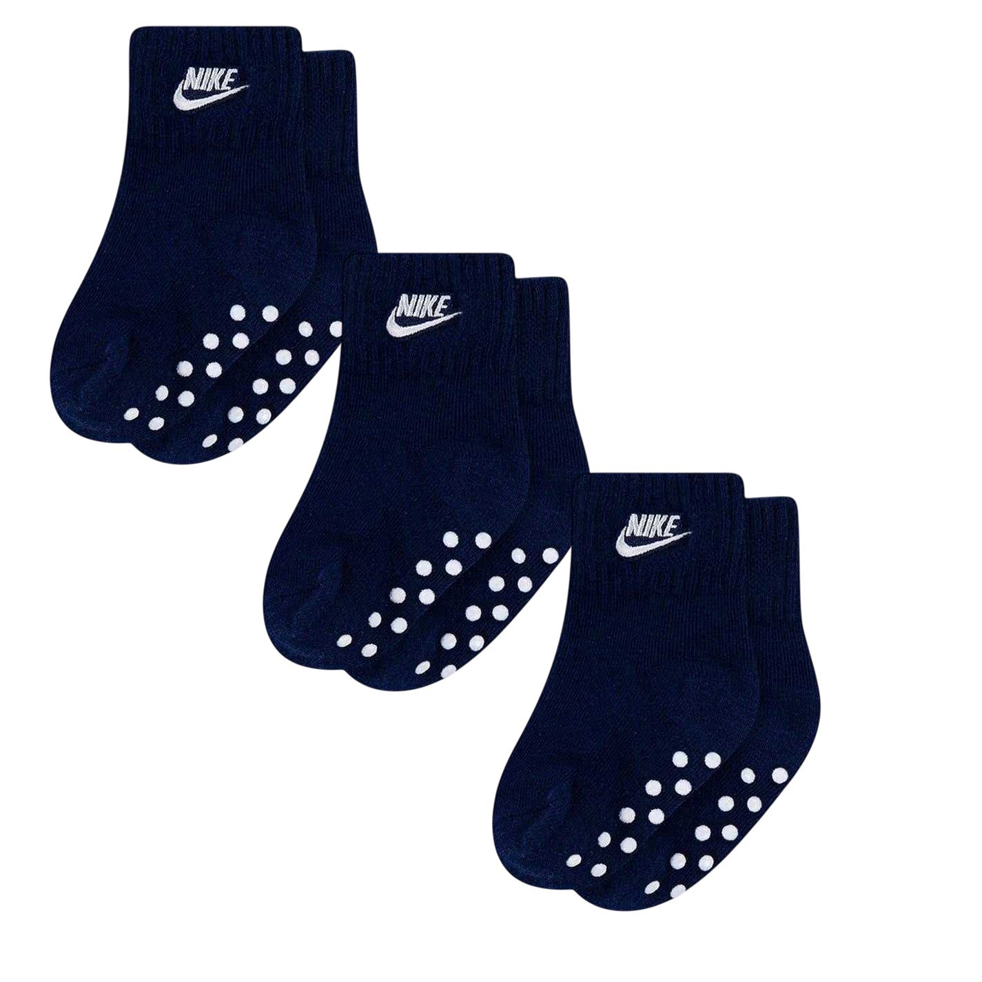 Blue - Front - Nike Baby Socks (Pack of 3)