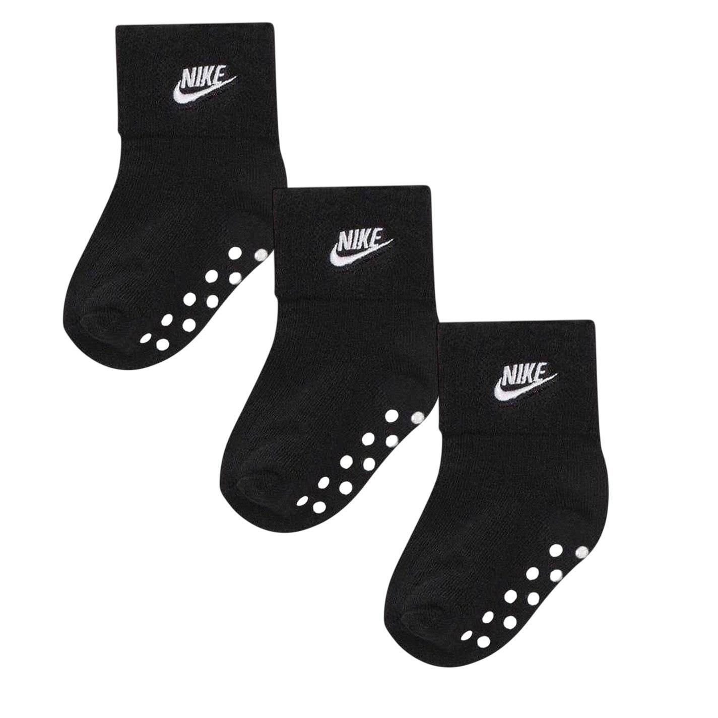 Black - Front - Nike Baby Socks (Pack of 3)