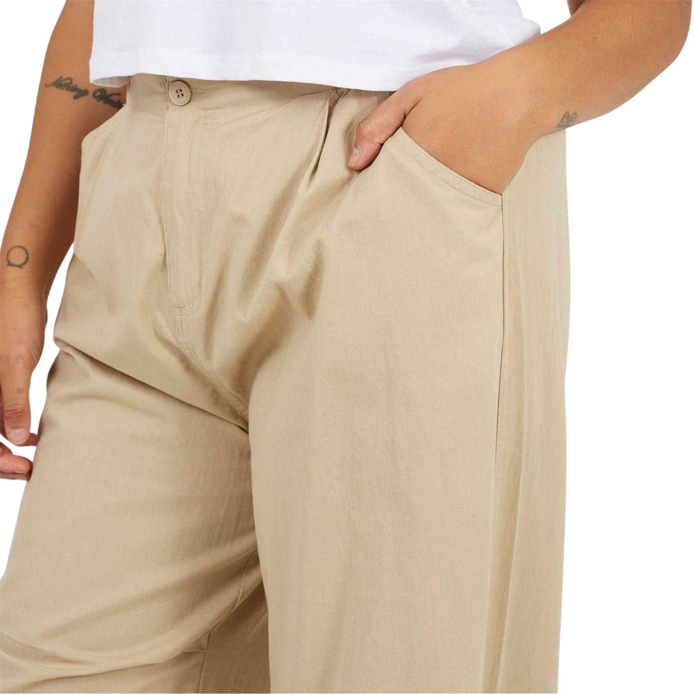 Stone - Side - Brave Soul Womens-Ladies Plus Cargo Trousers