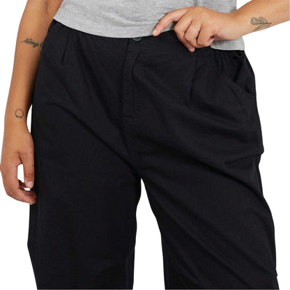 Black - Side - Brave Soul Womens-Ladies Plus Cargo Trousers
