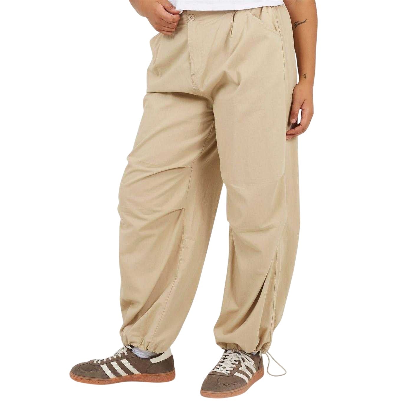 Stone - Front - Brave Soul Womens-Ladies Plus Cargo Trousers