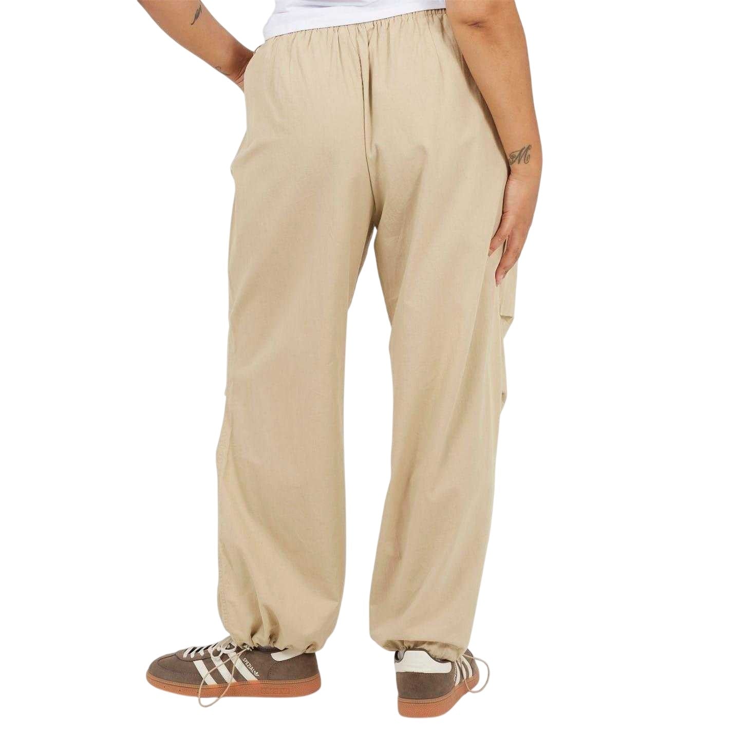 Stone - Back - Brave Soul Womens-Ladies Plus Cargo Trousers