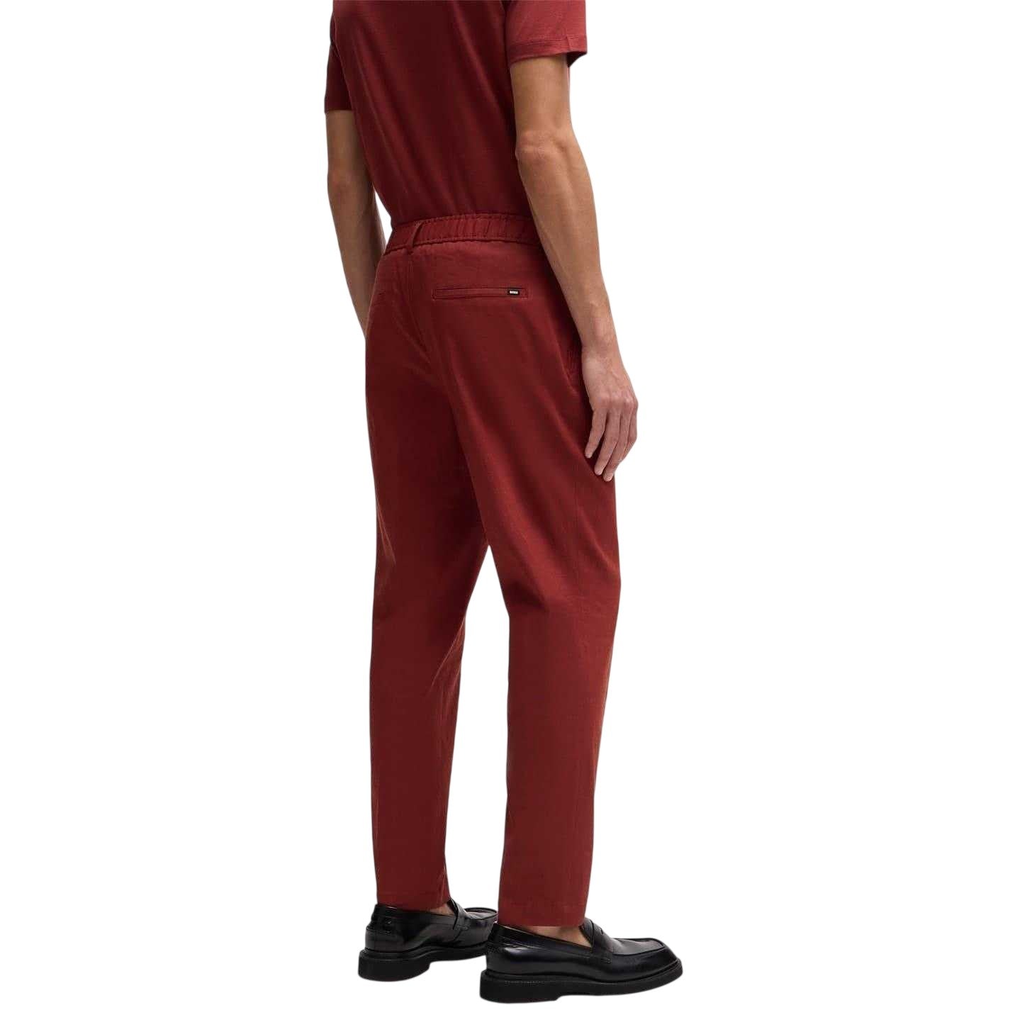 Brown - Back - Boss Mens Perin Trousers