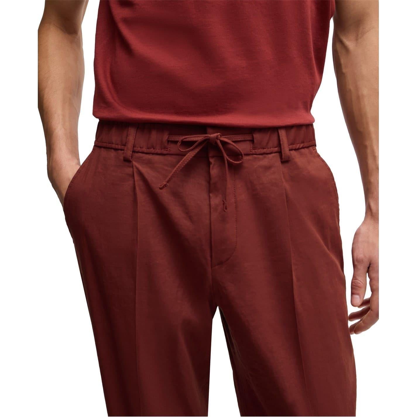 Brown - Side - Boss Mens Perin Trousers