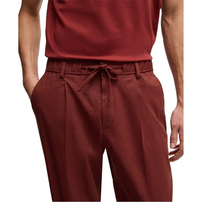 Brown - Side - Boss Mens Perin Trousers