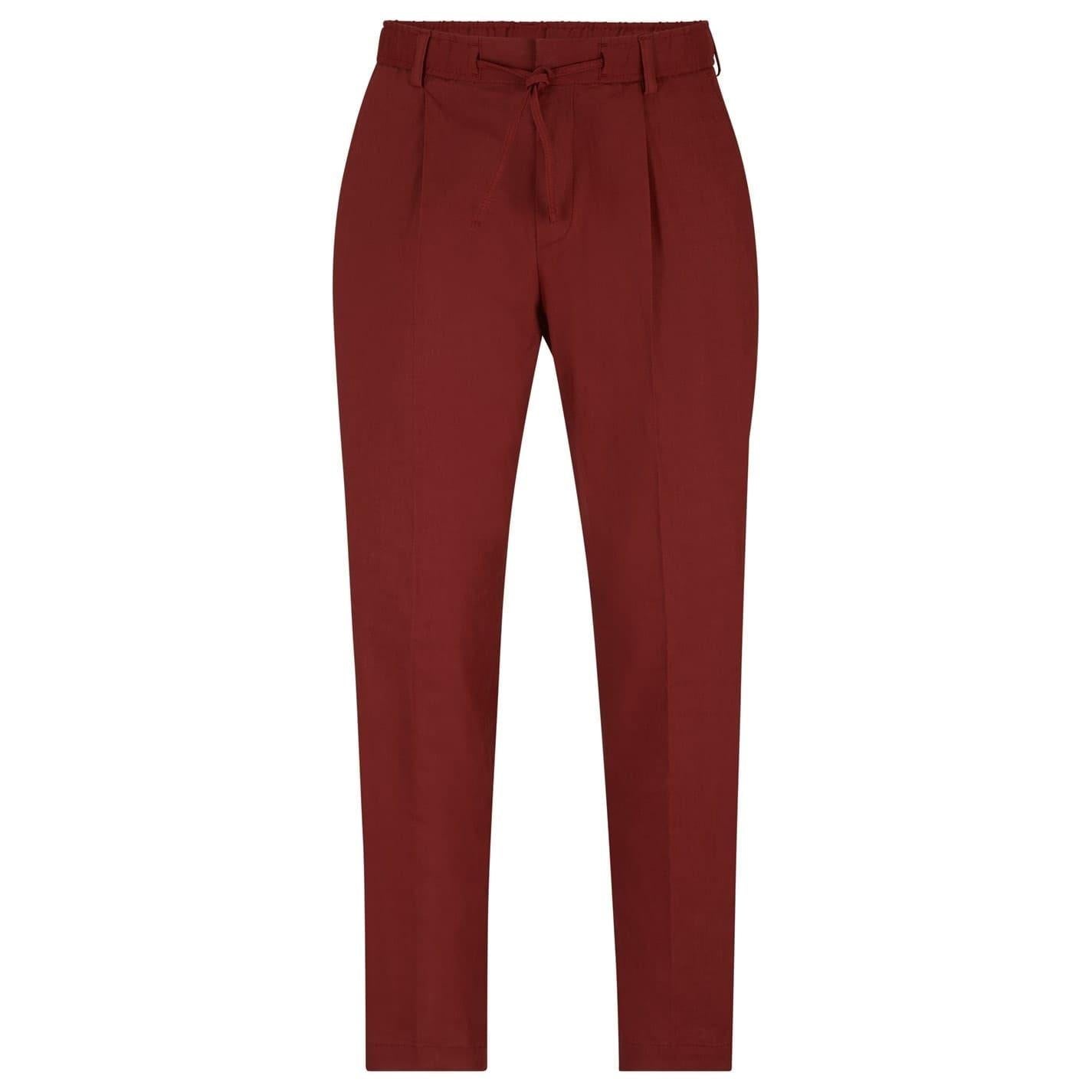Brown - Front - Boss Mens Perin Trousers