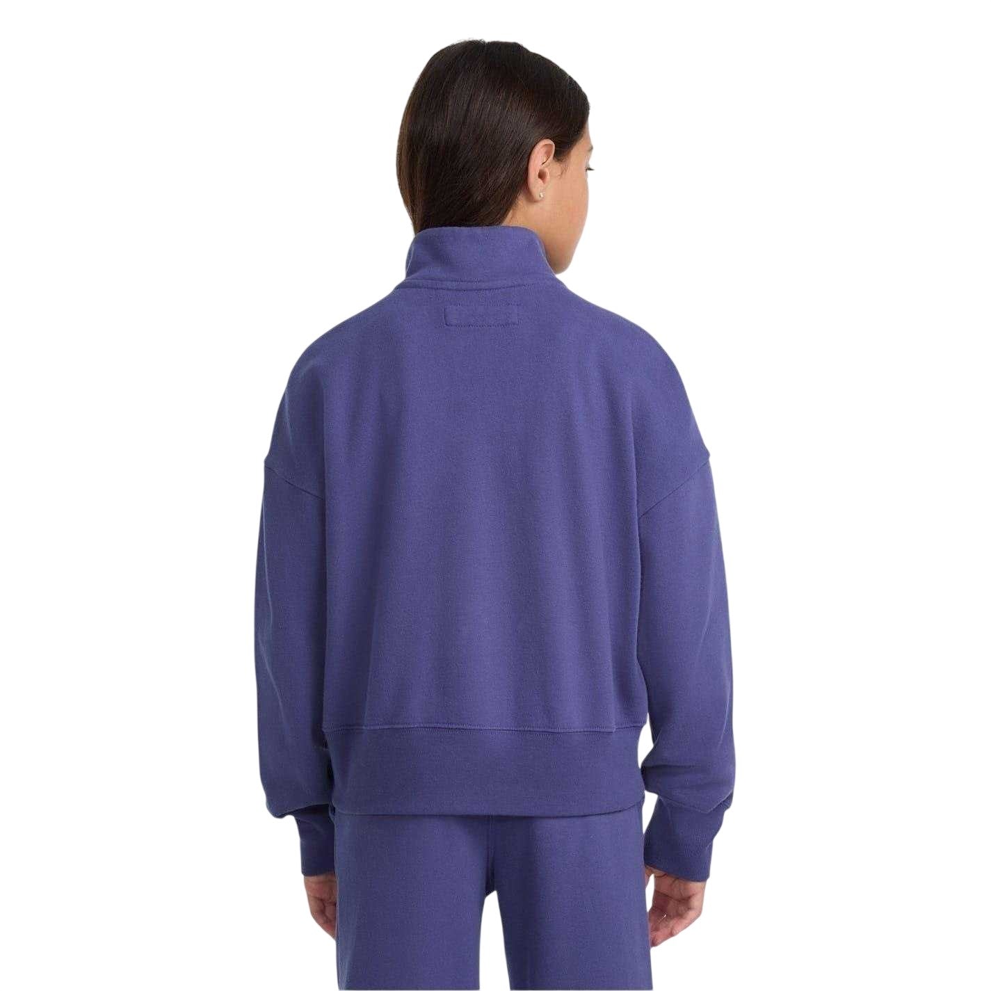 Blue - Back - Abercrombie & Fitch Childrens-Kids Essential Fleece Sweatshirt