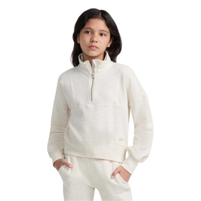 Oatmeal - Front - Abercrombie & Fitch Childrens-Kids Essential Fleece Sweatshirt