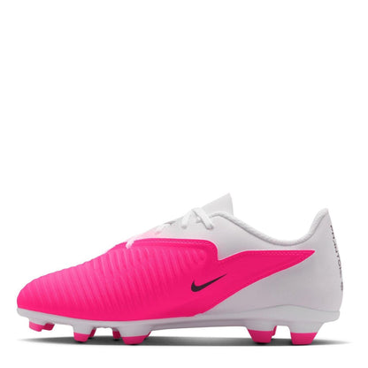 White-Pink - Back - Nike Childrens-Kids Phantom 6 Phantom Football Boots