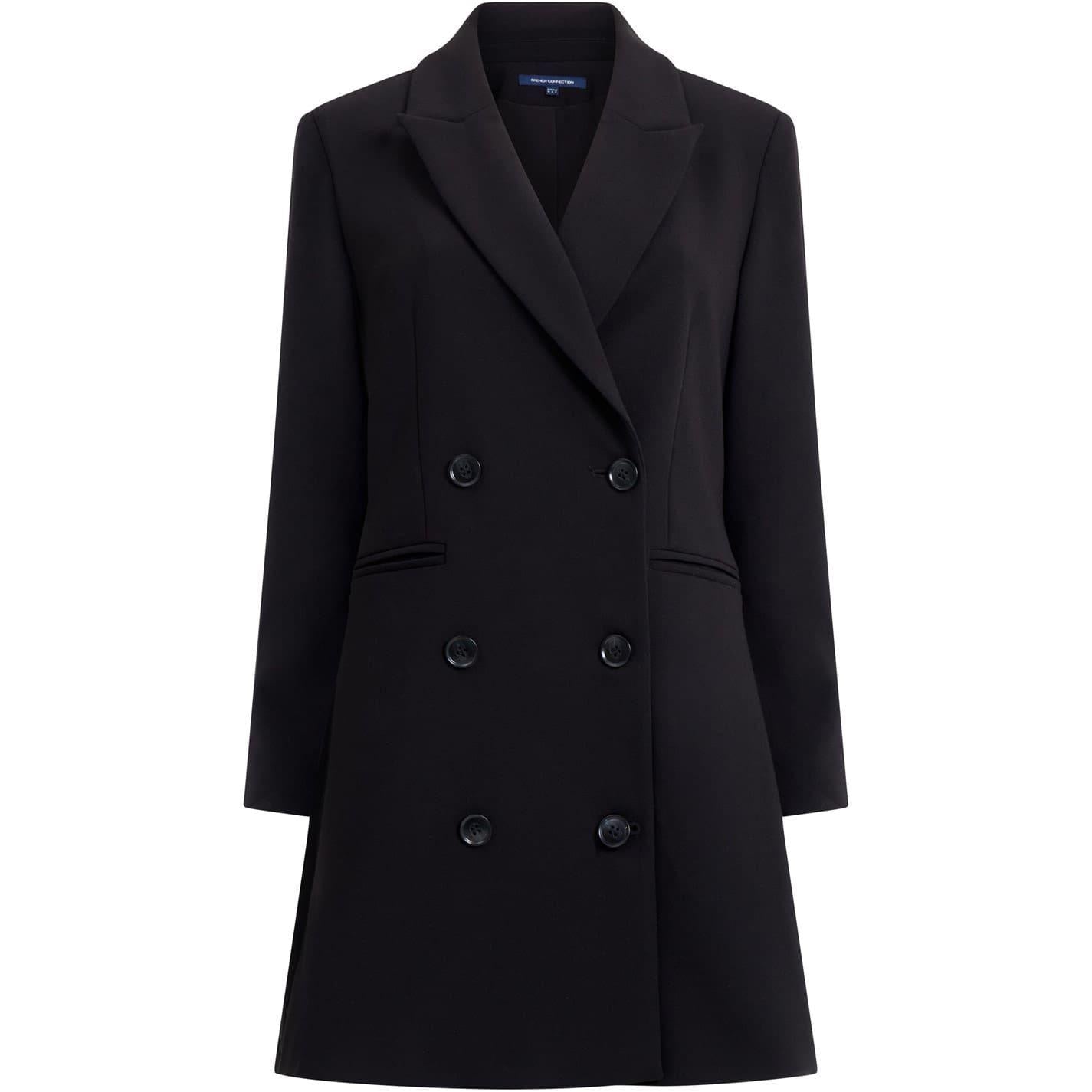 Black - Front - French Connection Womens-Ladies Blazer Dress
