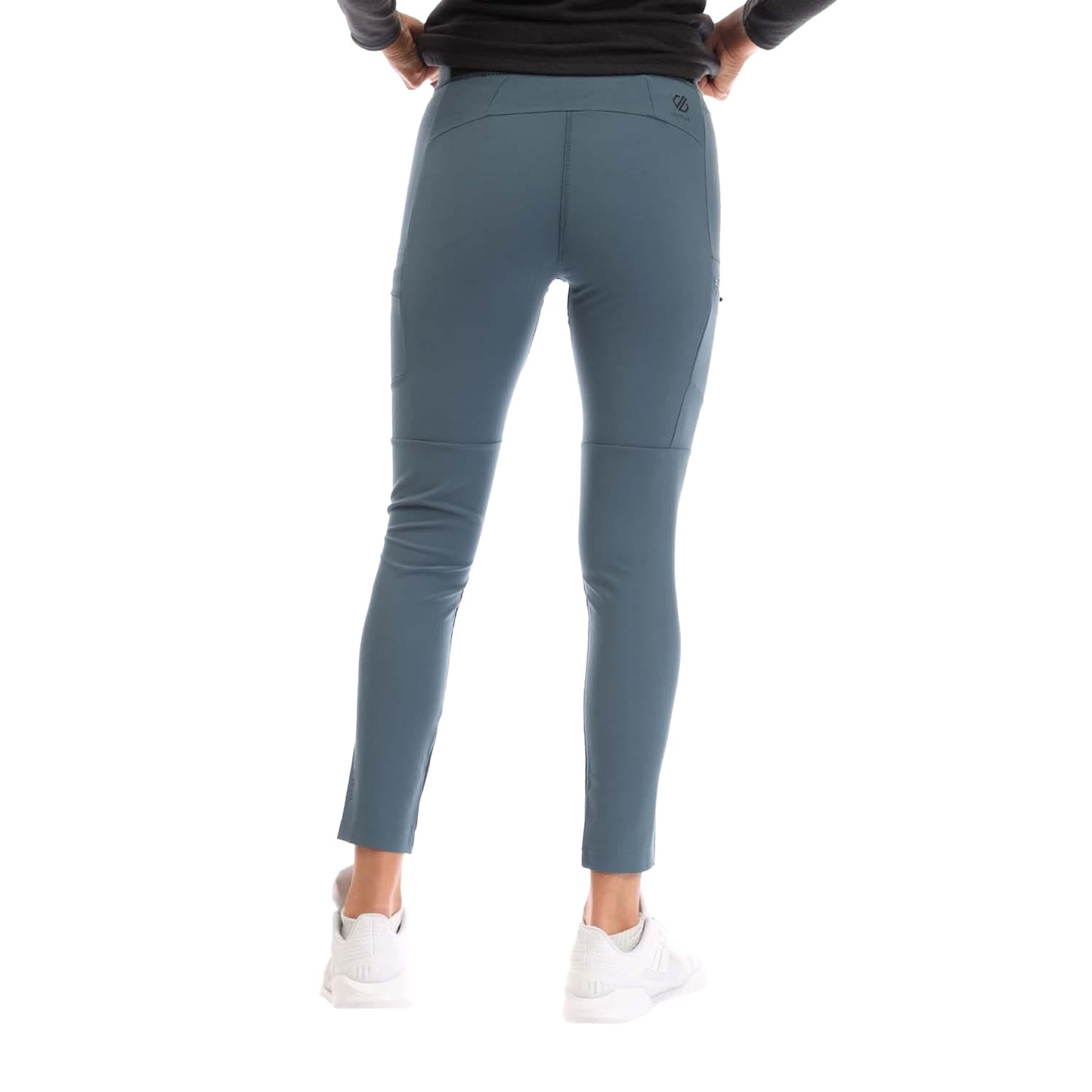 Grey - Back - Dare 2B Womens-Ladies Melodic II Softshell Stretch Leggings