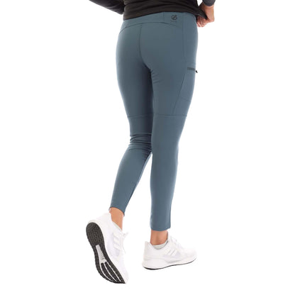 Grey - Side - Dare 2B Womens-Ladies Melodic II Softshell Stretch Leggings