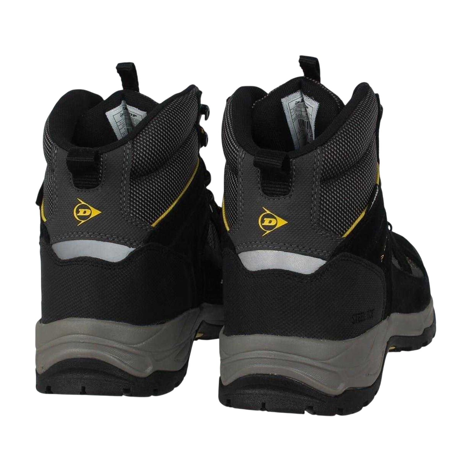 Black - Back - Dunlop Mens Illinois Leather Steel Toe Cap Safety Boots