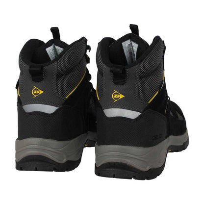 Black - Back - Dunlop Mens Illinois Leather Steel Toe Cap Safety Boots
