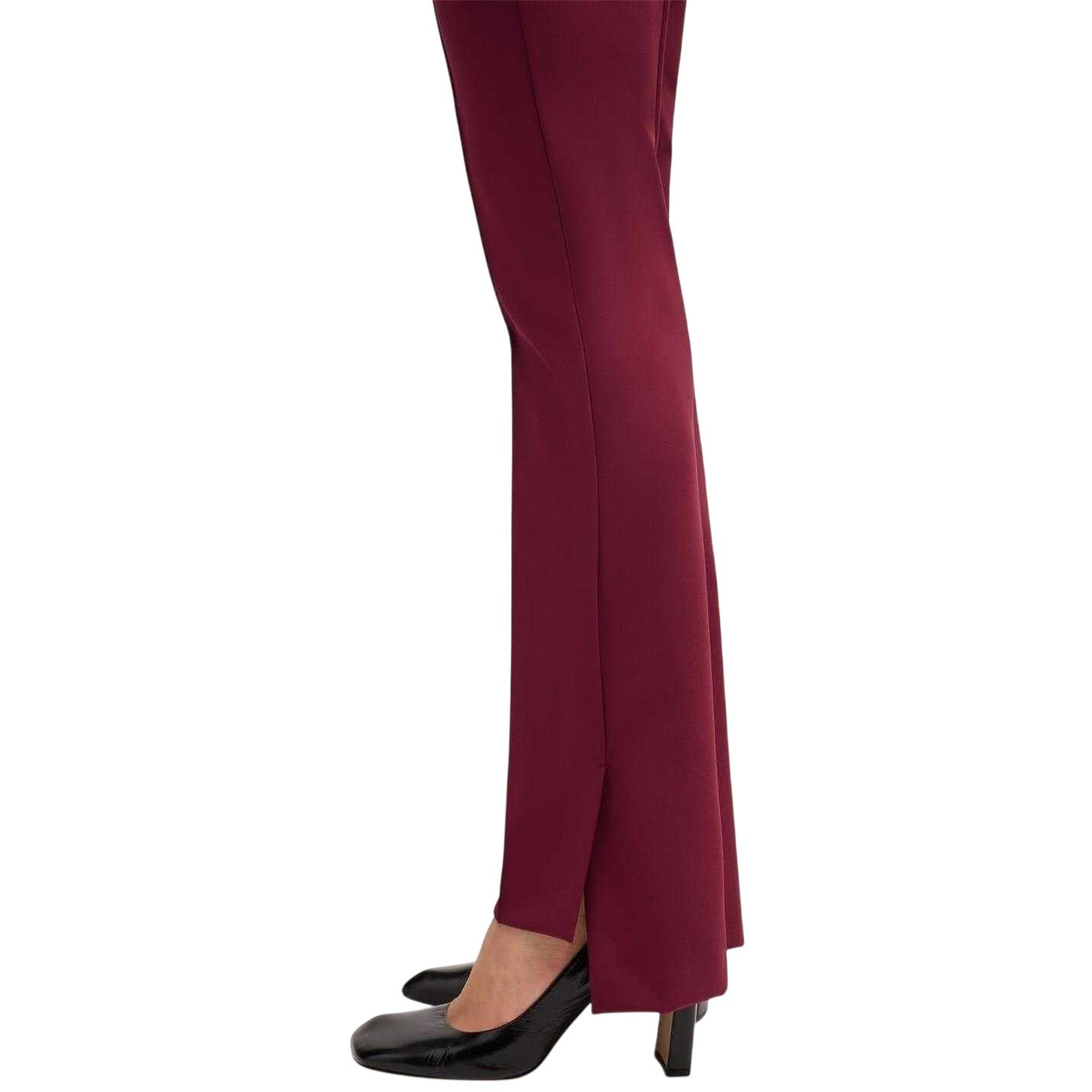 Dark Red - Side - Boss Womens-Ladies Tizena High Waist Trousers