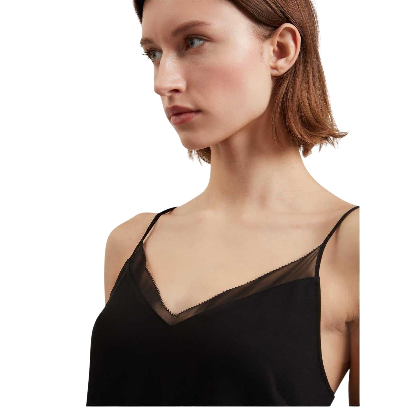 Black - Side - Ted Baker Womens-Ladies Chiffon Lightweight Vest Top