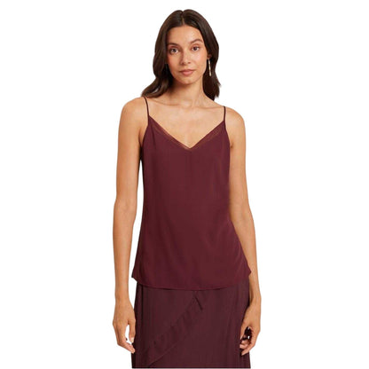 Oxblood - Lifestyle - Ted Baker Womens-Ladies Chiffon Lightweight Vest Top