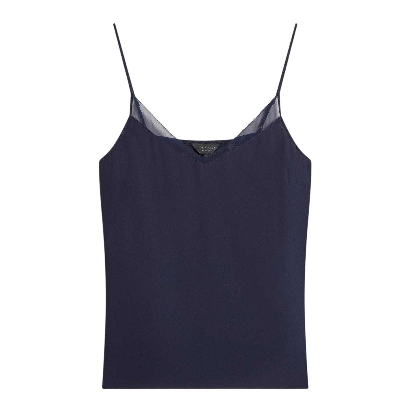 Navy - Front - Ted Baker Womens-Ladies Chiffon Lightweight Vest Top