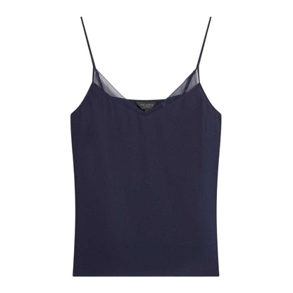 Navy - Front - Ted Baker Womens-Ladies Chiffon Lightweight Vest Top