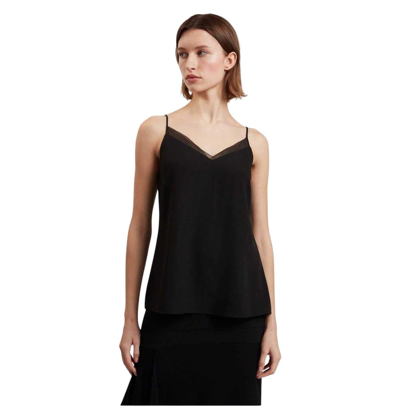 Black - Front - Ted Baker Womens-Ladies Chiffon Lightweight Vest Top