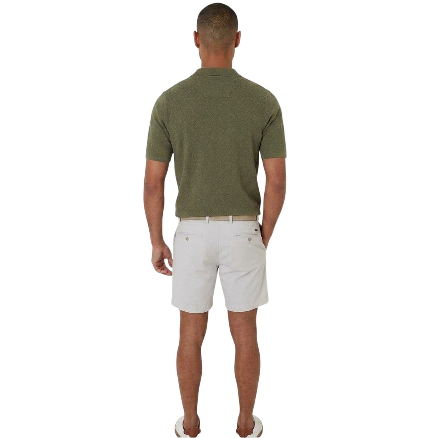 Dark Sage - Back - Threadbare Mens Textured Jersey Regular Shirt