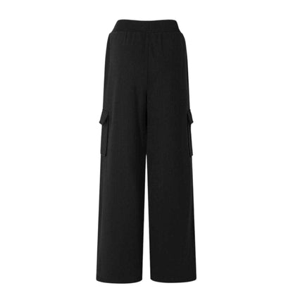 Black - Back - Slazenger Womens-Ladies Polyester Cargo Jogging Bottoms