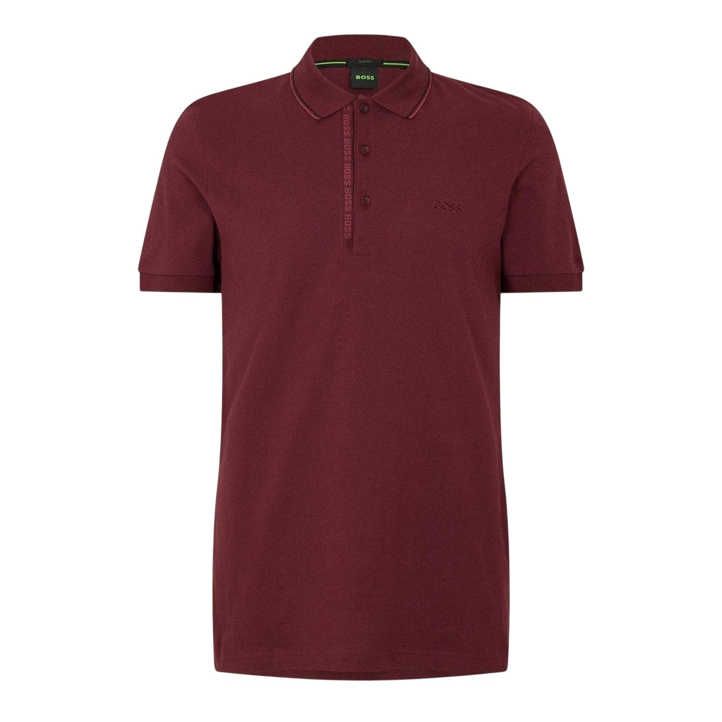 Red - Front - Boss Mens Paule 4 Polo Shirt