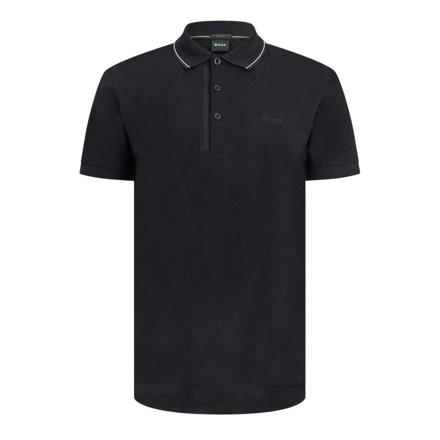 Black - Front - Boss Mens Paule 4 Polo Shirt
