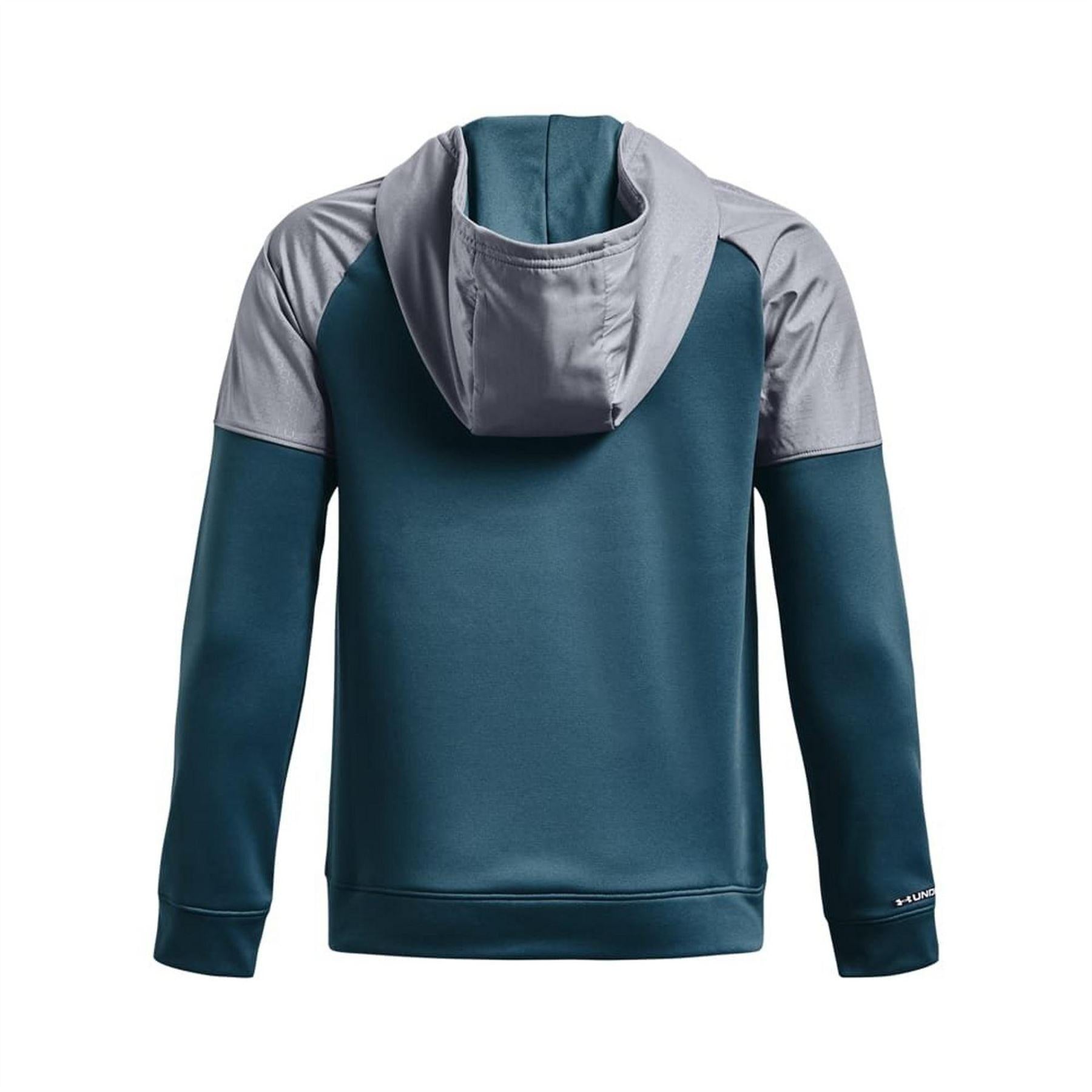 Blue - Back - Under Armour Boys Grid Fleece Hoodie