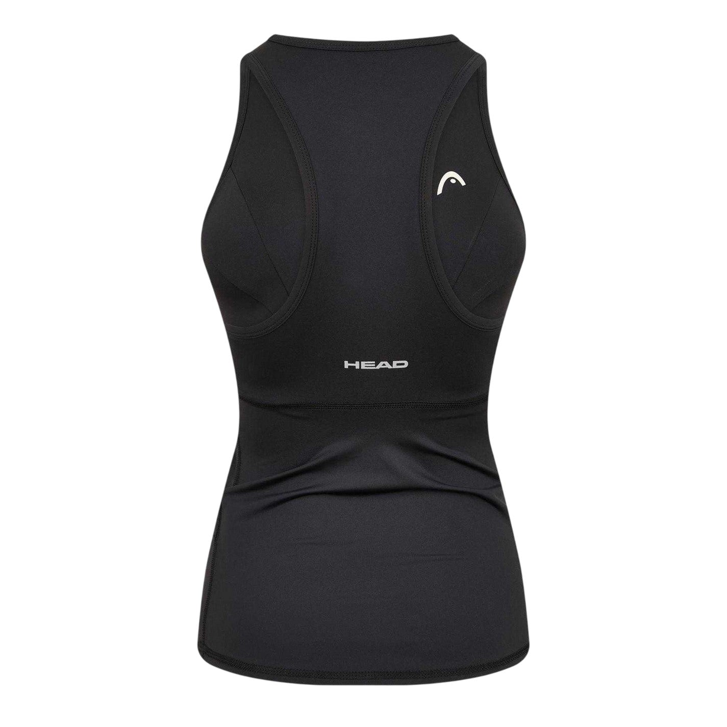 Black - Back - Head Womens-Ladies Racerback Tank Top
