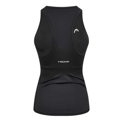 Black - Back - Head Womens-Ladies Racerback Tank Top