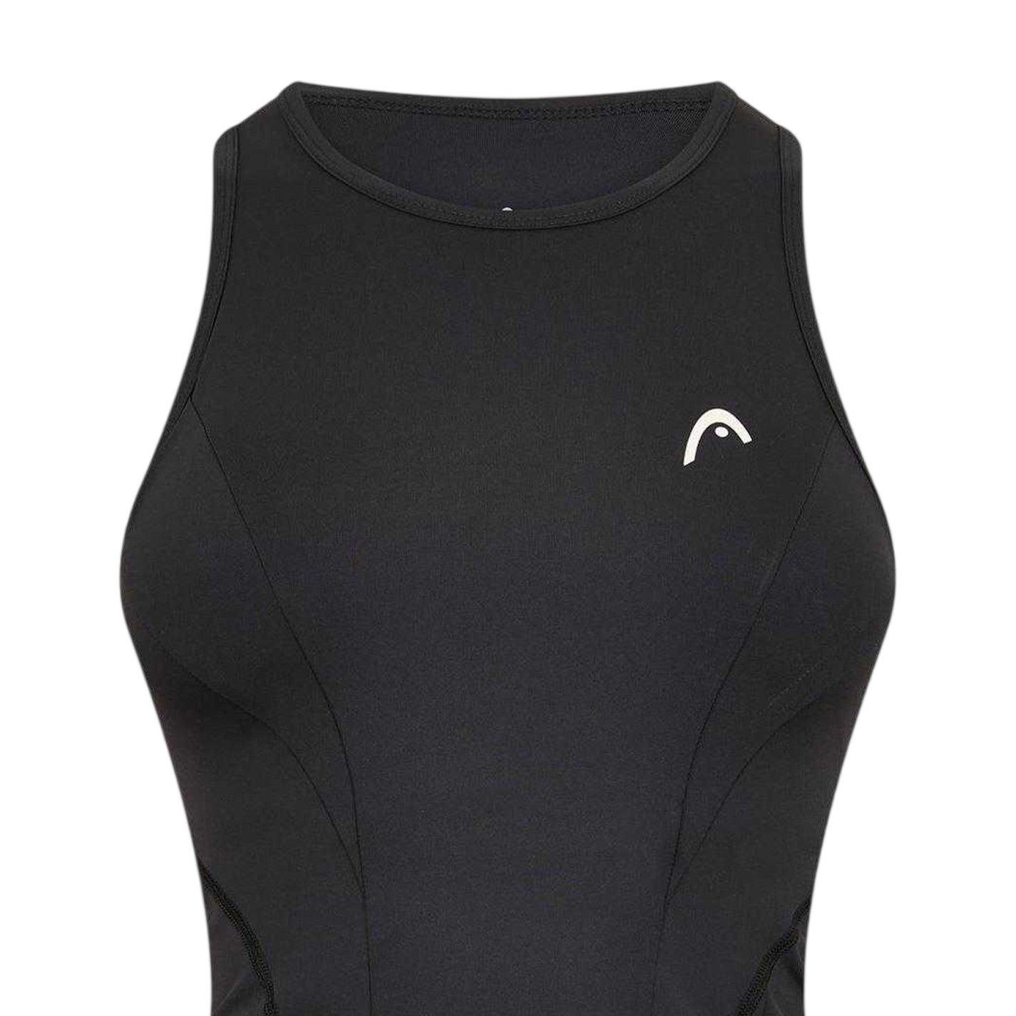 Black - Side - Head Womens-Ladies Racerback Tank Top