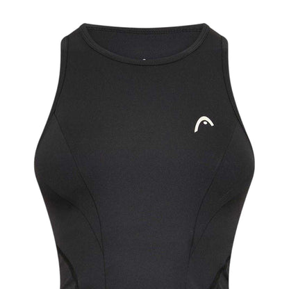 Black - Side - Head Womens-Ladies Racerback Tank Top
