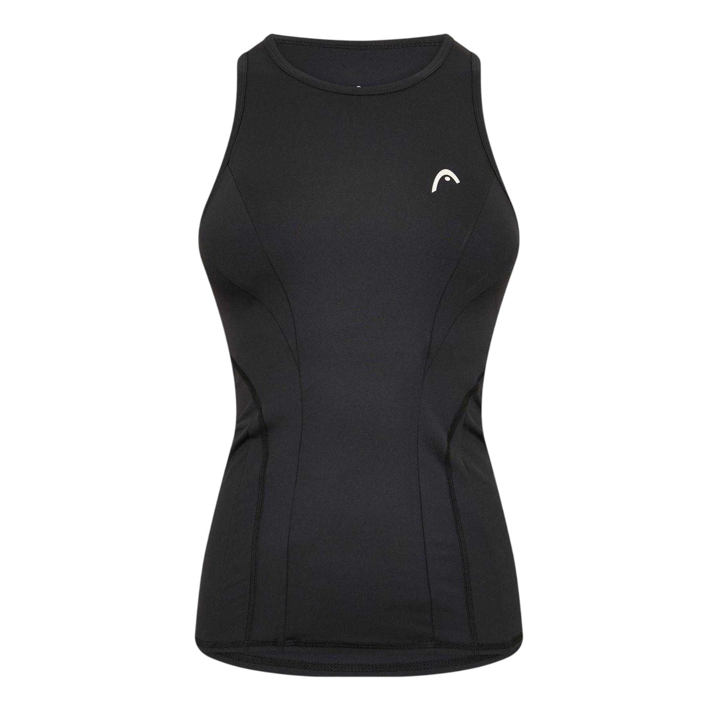 Black - Front - Head Womens-Ladies Racerback Tank Top