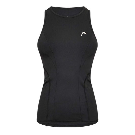 Black - Front - Head Womens-Ladies Racerback Tank Top