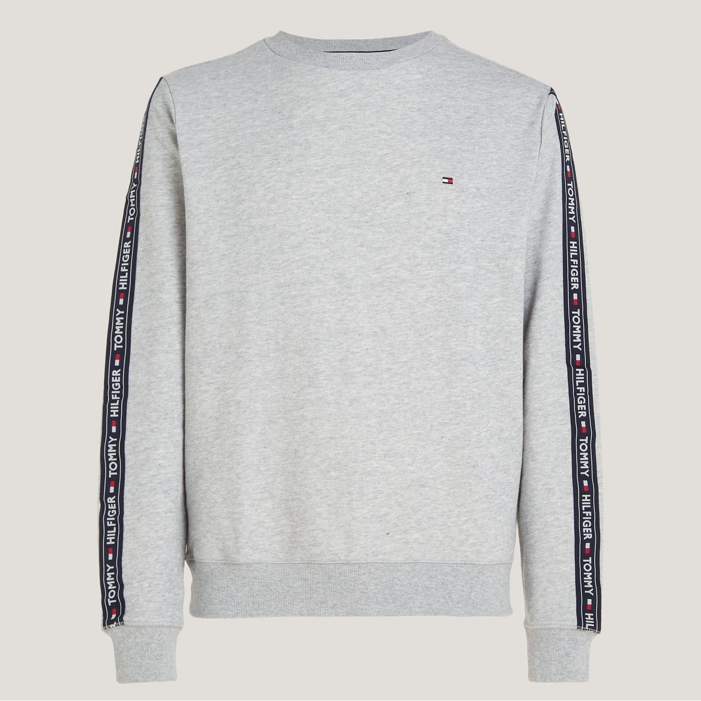 Grey - Lifestyle - Tommy Hilfiger Mens Tape Logo Lounge Sweatshirt