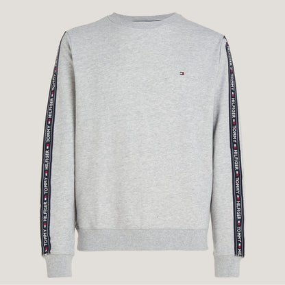 Grey - Lifestyle - Tommy Hilfiger Mens Tape Logo Lounge Sweatshirt