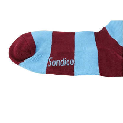 Burgundy-Sky - Lifestyle - Sondico Mens Contrast Striped Football Socks