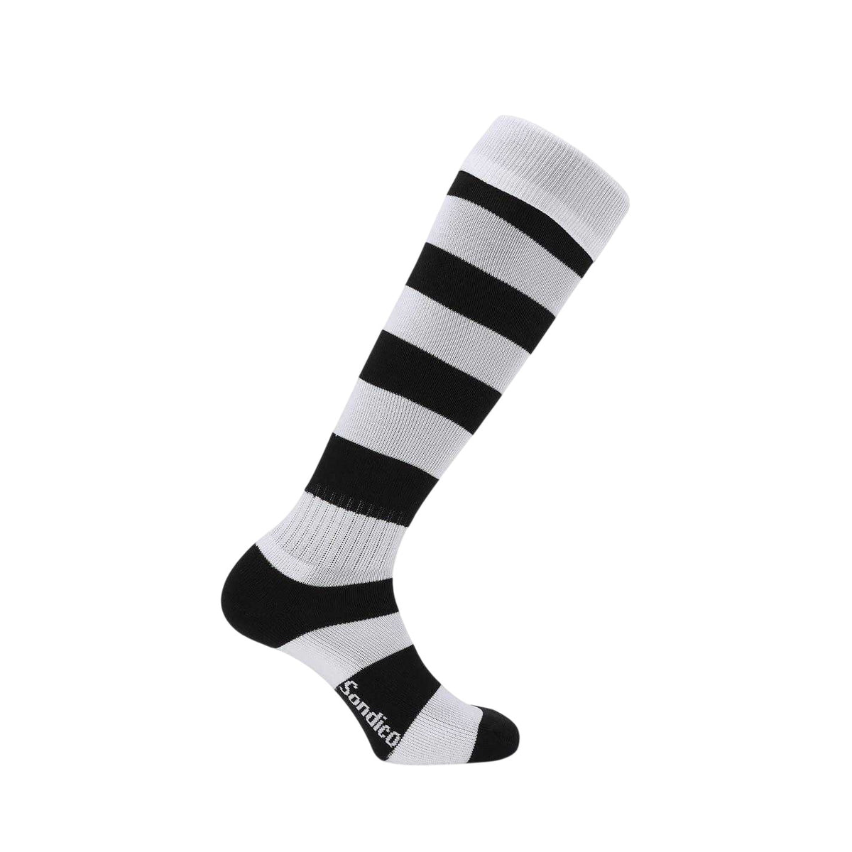 Black-White - Front - Sondico Mens Contrast Striped Football Socks