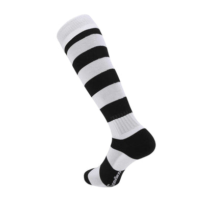 Black-White - Back - Sondico Mens Contrast Striped Football Socks