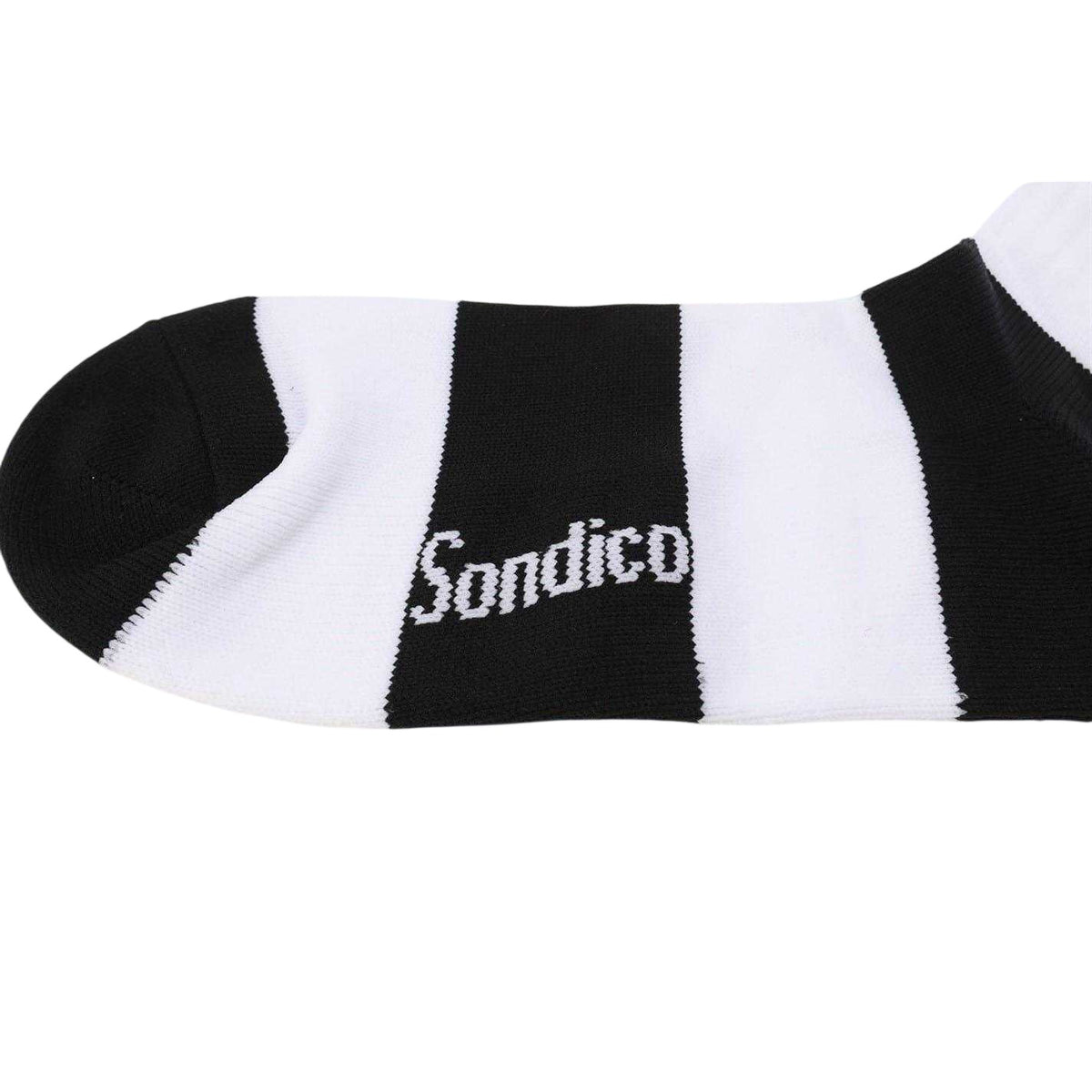 Black-White - Lifestyle - Sondico Mens Contrast Striped Football Socks