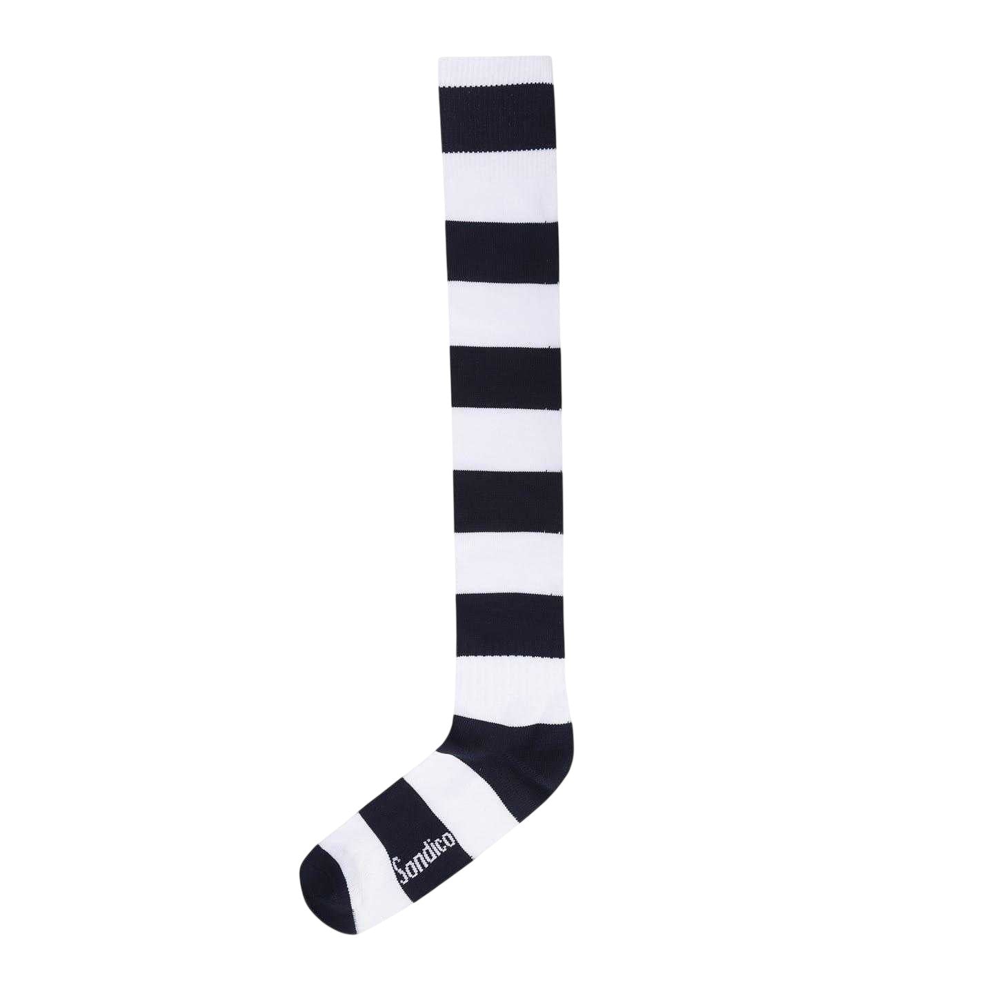 Navy-White - Side - Sondico Mens Contrast Striped Football Socks