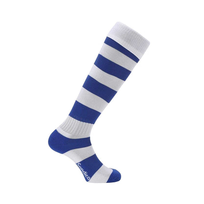 Blue-White - Front - Sondico Mens Contrast Striped Football Socks