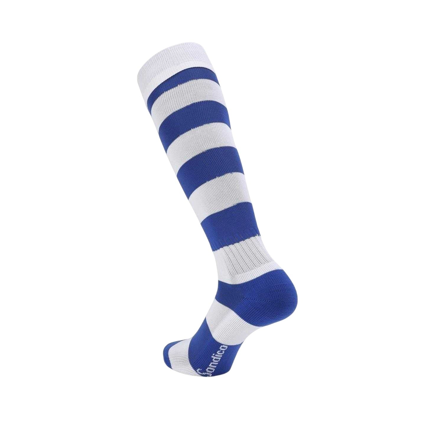 Blue-White - Back - Sondico Mens Contrast Striped Football Socks