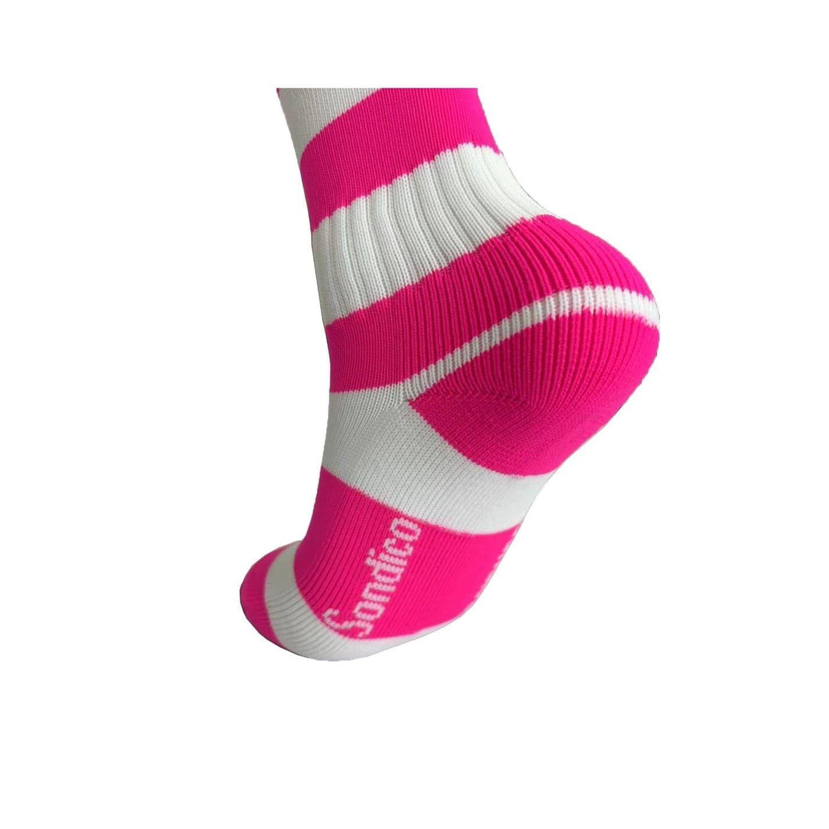 Pink-White - Side - Sondico Mens Contrast Striped Football Socks