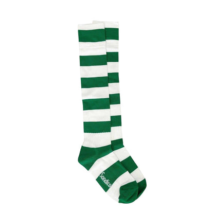 Green-White - Back - Sondico Mens Contrast Striped Football Socks