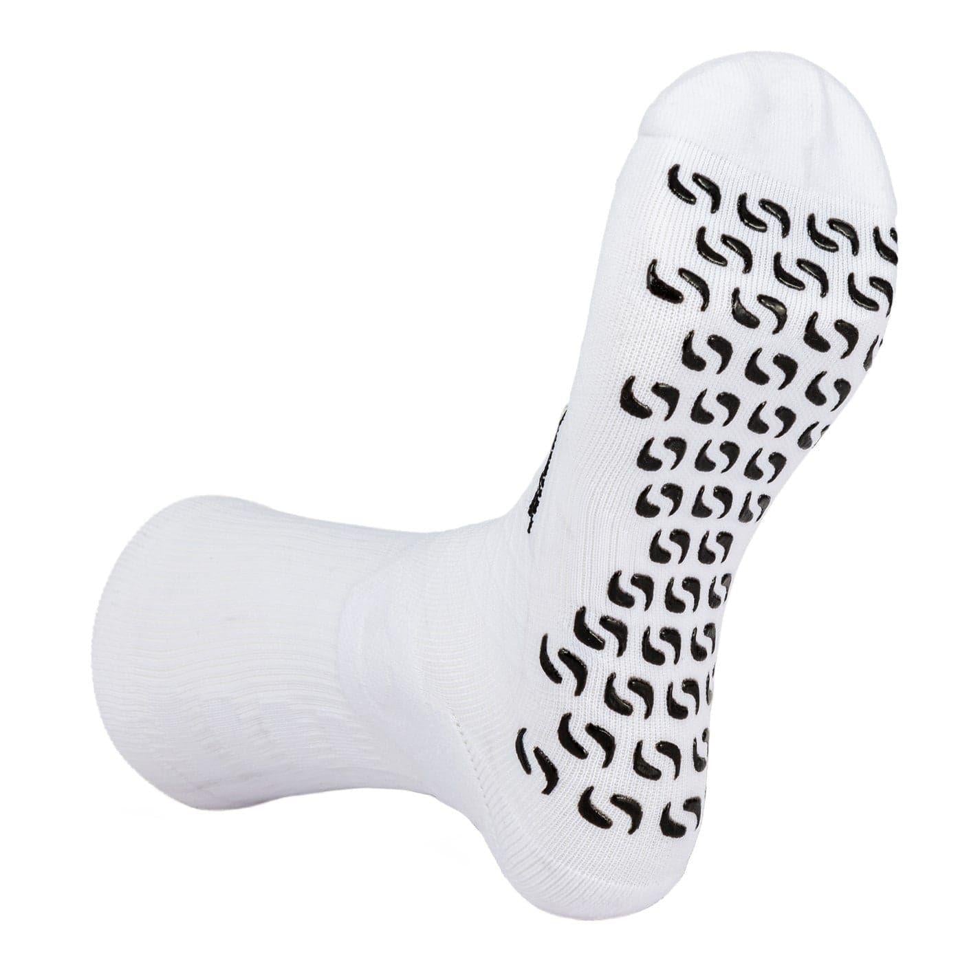 White - Side - Sondico Mens Elite Striped Grip Socks