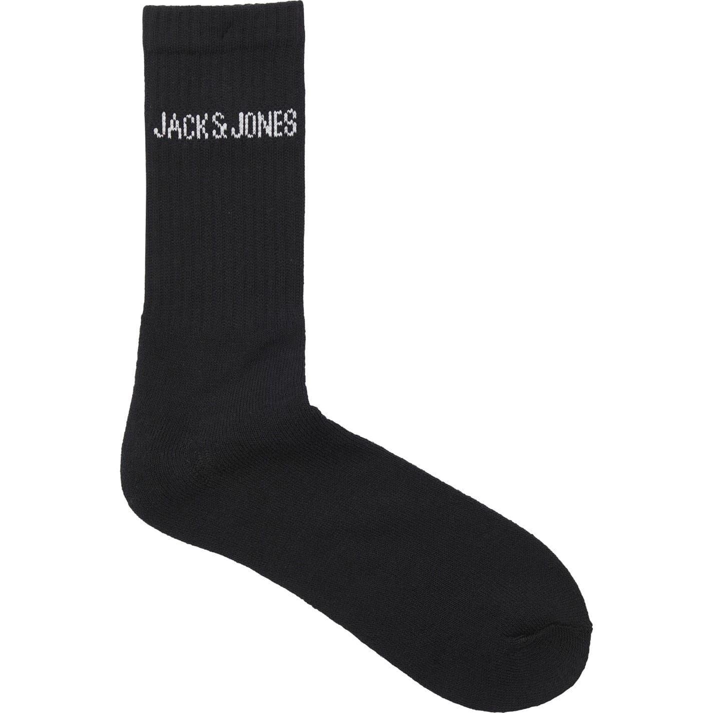 Black - Back - Jack And Jones Mens Regen Crew Socks (Pack of 5)